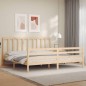 vidaXL Giroletto con Testiera 6FT Super King in Legno Massello vidaXL Giroletto con Testiera 6FT Super King in Legno Massello