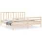 vidaXL Giroletto con Testiera 6FT Super King in Legno Massello vidaXL Giroletto con Testiera 6FT Super King in Legno Massello