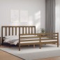 vidaXL Giroletto con Testiera Miele 200x200 cm in Legno Massello vidaXL Giroletto con Testiera Miele 200x200 cm in Legno Massello