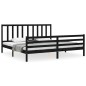 vidaXL Giroletto con Testiera Nero 6FT Super King in Legno Massello