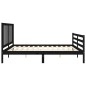 vidaXL Giroletto con Testiera Nero 6FT Super King in Legno Massello