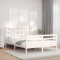 vidaXL Letto senza Materasso Bianco 140x190 cm Legno Massello di Pino vidaXL Letto senza Materasso Bianco 140x190 cm Legno Massello di Pino