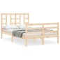 vidaXL Giroletto con Testiera Small Double in Legno Massello vidaXL Giroletto con Testiera Small Double in Legno Massello