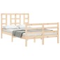 vidaXL Giroletto con Testiera Small Double in Legno Massello vidaXL Giroletto con Testiera Small Double in Legno Massello