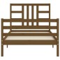 vidaXL Giroletto con Testiera Miele 100x200 cm in Legno Massello vidaXL Giroletto con Testiera Miele 100x200 cm in Legno Massello