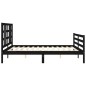 vidaXL Giroletto con Testiera Nero 6FT Super King in Legno Massello