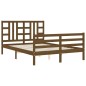 vidaXL Giroletto con Testiera Miele 140x200 cm in Legno Massello vidaXL Giroletto con Testiera Miele 140x200 cm in Legno Massello