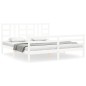 vidaXL Giroletto con Testiera Bianco 6FT Super King in Legno Massello vidaXL Giroletto con Testiera Bianco 6FT Super King in Legno Massello