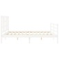 vidaXL Giroletto con Testiera Bianco 6FT Super King in Legno Massello vidaXL Giroletto con Testiera Bianco 6FT Super King in Legno Massello