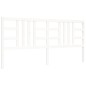 vidaXL Giroletto con Testiera Bianco 200x200 cm in Legno Massello vidaXL Giroletto con Testiera Bianco 200x200 cm in Legno Massello