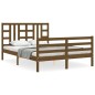 vidaXL Giroletto con Testiera Miele 5FT King Size in Legno Massello