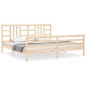 vidaXL Giroletto con Testiera 200x200 cm in Legno Massello