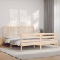 vidaXL Giroletto con Testiera 6FT Super King in Legno Massello