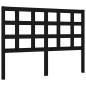 vidaXL Giroletto con Testiera Nero 140x190 cm in Legno Massello vidaXL Giroletto con Testiera Nero 140x190 cm in Legno Massello