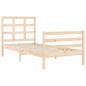vidaXL Giroletto con Testiera 90x200 cm in Legno Massello vidaXL Giroletto con Testiera 90x200 cm in Legno Massello