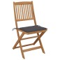 Sedie da Giardino Pieghevoli 2 pz con Cuscini Massello Acacia Sedie da Giardino Pieghevoli 2 pz con Cuscini Massello Acacia