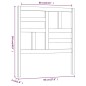 Testiera per Letto Bianca 96x4x104 cm in Legno Massello di Pino Testiera per Letto Bianca 96x4x104 cm in Legno Massello di Pino