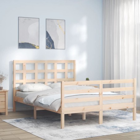 vidaXL Giroletto con Testiera 120x200 cm in Legno Massello