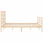 vidaXL Giroletto con Testiera 120x200 cm in Legno Massello vidaXL Giroletto con Testiera 120x200 cm in Legno Massello