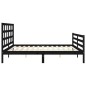vidaXL Giroletto con Testiera Nero 6FT Super King in Legno Massello vidaXL Giroletto con Testiera Nero 6FT Super King in Legno Massello