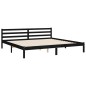 vidaXL Giroletto con Testiera Nero 6FT Super King in Legno Massello vidaXL Giroletto con Testiera Nero 6FT Super King in Legno Massello