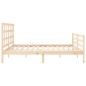 vidaXL Giroletto con Testiera 200x200 cm in Legno Massello vidaXL Giroletto con Testiera 200x200 cm in Legno Massello