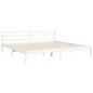 vidaXL Giroletto con Testiera Bianco 200x200 cm in Legno Massello vidaXL Giroletto con Testiera Bianco 200x200 cm in Legno Massello