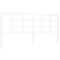 vidaXL Giroletto con Testiera Bianco 200x200 cm in Legno Massello vidaXL Giroletto con Testiera Bianco 200x200 cm in Legno Massello