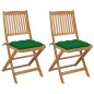 Sedie da Giardino Pieghevoli 2pz con Cuscini Massello d'Acacia Sedie da Giardino Pieghevoli 2pz con Cuscini Massello d'Acacia