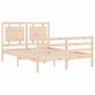vidaXL Giroletto con Testiera 4FT Small Double in Legno Massello vidaXL Giroletto con Testiera 4FT Small Double in Legno Massello