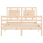 vidaXL Giroletto con Testiera 4FT Small Double in Legno Massello vidaXL Giroletto con Testiera 4FT Small Double in Legno Massello