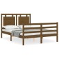 vidaXL Giroletto con Testiera Miele 4FT Small Double in Legno Massello