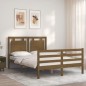 vidaXL Giroletto con Testiera Miele 4FT Small Double in Legno Massello