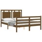 vidaXL Giroletto con Testiera Miele 4FT Small Double in Legno Massello