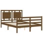 vidaXL Giroletto con Testiera Miele 4FT Small Double in Legno Massello