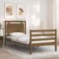 vidaXL Giroletto con Testiera Miele 90x200 cm in Legno Massello