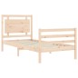 vidaXL Giroletto con Testiera 100x200 cm in Legno Massello vidaXL Giroletto con Testiera 100x200 cm in Legno Massello