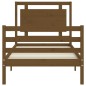 vidaXL Giroletto con Testiera Miele 100x200 cm in Legno Massello vidaXL Giroletto con Testiera Miele 100x200 cm in Legno Massello