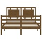 vidaXL Giroletto con Testiera Miele 140x200 cm in Legno Massello vidaXL Giroletto con Testiera Miele 140x200 cm in Legno Massello