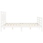 vidaXL Giroletto con Testiera Bianco King Size in Legno Massello vidaXL Giroletto con Testiera Bianco King Size in Legno Massello