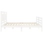 vidaXL Giroletto con Testiera Bianco 6FT Super King in Legno Massello vidaXL Giroletto con Testiera Bianco 6FT Super King in Legno Massello