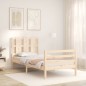 vidaXL Giroletto con Testiera 100x200 cm in Legno Massello vidaXL Giroletto con Testiera 100x200 cm in Legno Massello