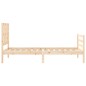 vidaXL Giroletto con Testiera 100x200 cm in Legno Massello vidaXL Giroletto con Testiera 100x200 cm in Legno Massello