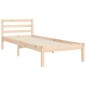 vidaXL Giroletto con Testiera 100x200 cm in Legno Massello vidaXL Giroletto con Testiera 100x200 cm in Legno Massello