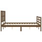 vidaXL Giroletto con Testiera Miele 140x200 cm in Legno Massello vidaXL Giroletto con Testiera Miele 140x200 cm in Legno Massello