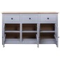 Credenza Grigia 135x40x80 cm in Legno Massello di Pino Panama Credenza Grigia 135x40x80 cm in Legno Massello di Pino Panama