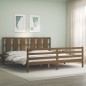 vidaXL Giroletto con Testiera Miele 6FT Super King in Legno Massello vidaXL Giroletto con Testiera Miele 6FT Super King in Legno Massello