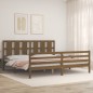 vidaXL Giroletto con Testiera Miele 6FT Super King in Legno Massello vidaXL Giroletto con Testiera Miele 6FT Super King in Legno Massello