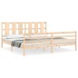 vidaXL Giroletto con Testiera 200x200 cm in Legno Massello