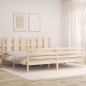 vidaXL Giroletto con Testiera 200x200 cm in Legno Massello
